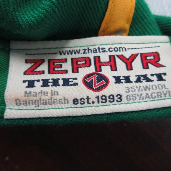 Notre Dame Fighting Irish Snapback Cap Hat Green Zephyr Big Logo Bill University